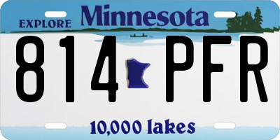 MN license plate 814PFR
