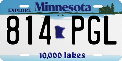 MN license plate 814PGL