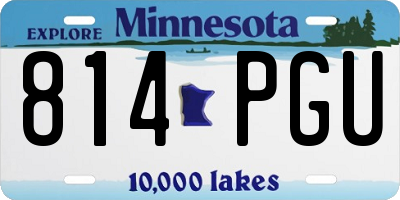MN license plate 814PGU