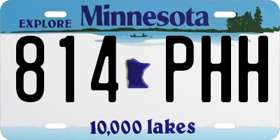 MN license plate 814PHH