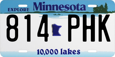 MN license plate 814PHK