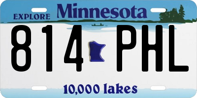 MN license plate 814PHL