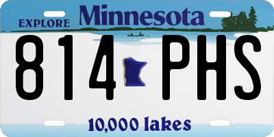 MN license plate 814PHS