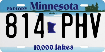 MN license plate 814PHV