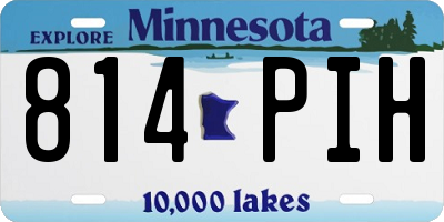 MN license plate 814PIH