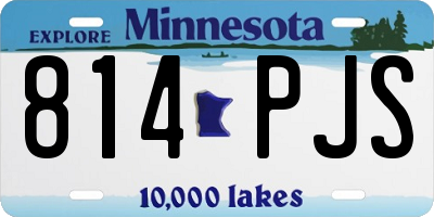 MN license plate 814PJS