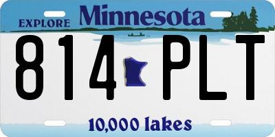 MN license plate 814PLT