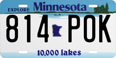 MN license plate 814POK