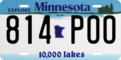 MN license plate 814POO