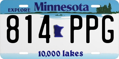 MN license plate 814PPG