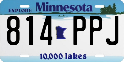 MN license plate 814PPJ