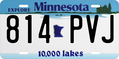 MN license plate 814PVJ