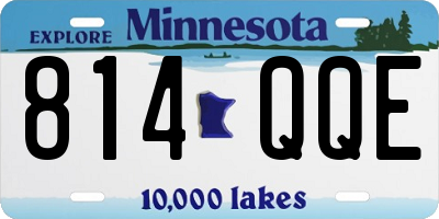 MN license plate 814QQE