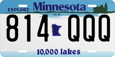 MN license plate 814QQQ