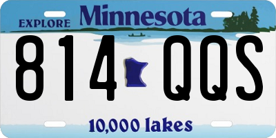 MN license plate 814QQS
