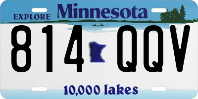 MN license plate 814QQV