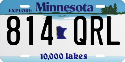 MN license plate 814QRL