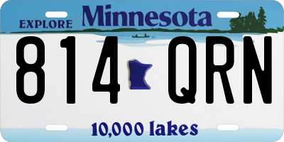 MN license plate 814QRN