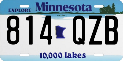 MN license plate 814QZB