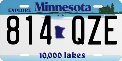 MN license plate 814QZE