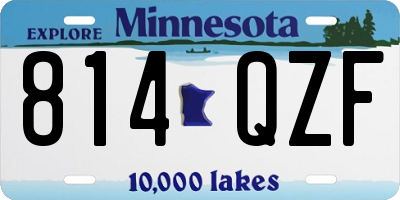 MN license plate 814QZF
