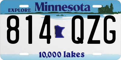 MN license plate 814QZG