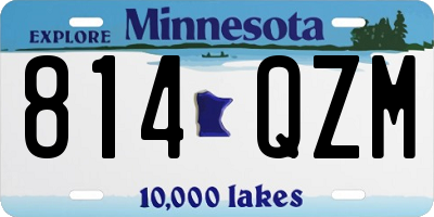 MN license plate 814QZM