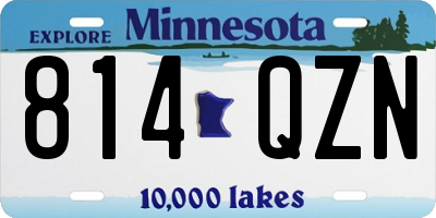 MN license plate 814QZN