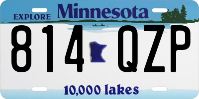 MN license plate 814QZP