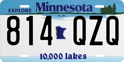 MN license plate 814QZQ