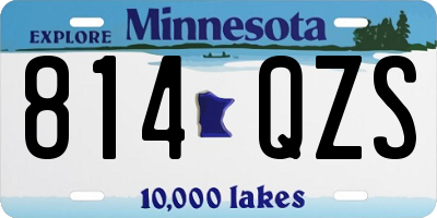 MN license plate 814QZS