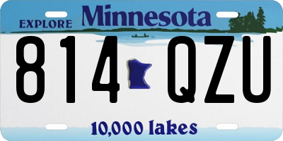 MN license plate 814QZU