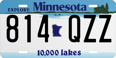 MN license plate 814QZZ
