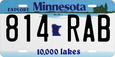 MN license plate 814RAB