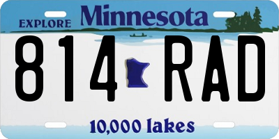 MN license plate 814RAD