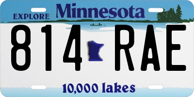 MN license plate 814RAE