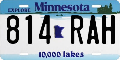 MN license plate 814RAH