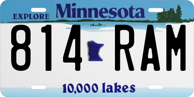 MN license plate 814RAM