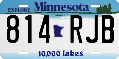 MN license plate 814RJB