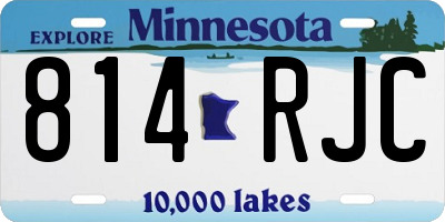 MN license plate 814RJC