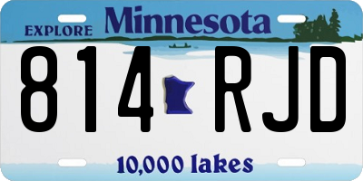 MN license plate 814RJD