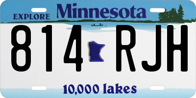 MN license plate 814RJH