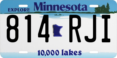 MN license plate 814RJI