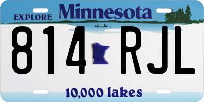 MN license plate 814RJL