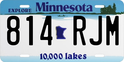 MN license plate 814RJM