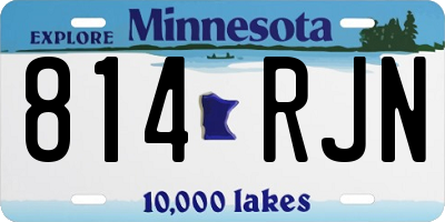 MN license plate 814RJN