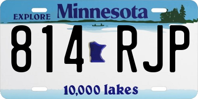 MN license plate 814RJP
