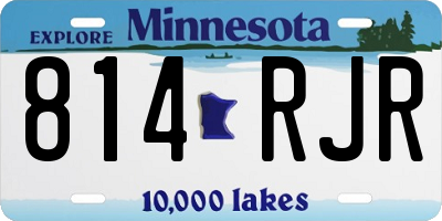 MN license plate 814RJR