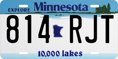 MN license plate 814RJT