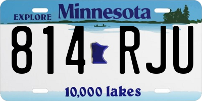 MN license plate 814RJU